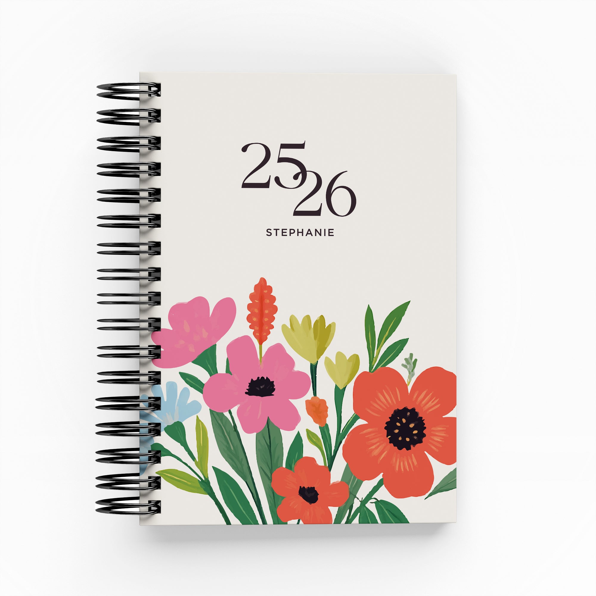 Watercolor Flowers Daily Planner