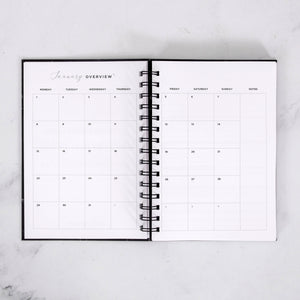 Black Simple Foil Weekly Planner