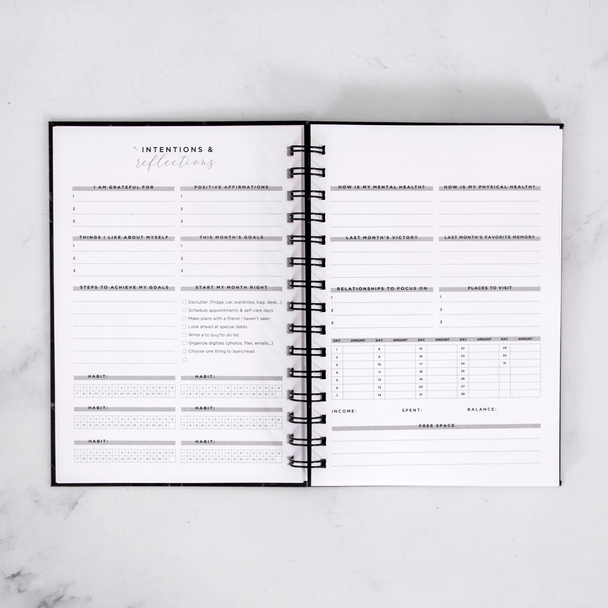 Yearly Bold Foil Weekly Planner