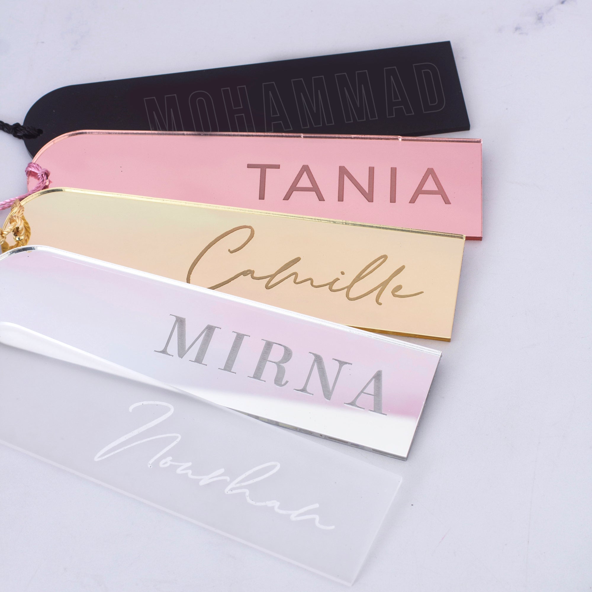 Rose Gold Acrylic Bookmark