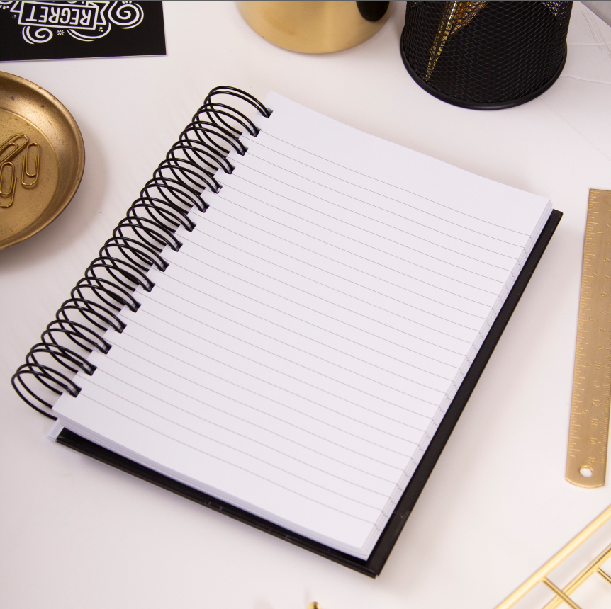 Initials Vegan Leather Foil Lined Notebook