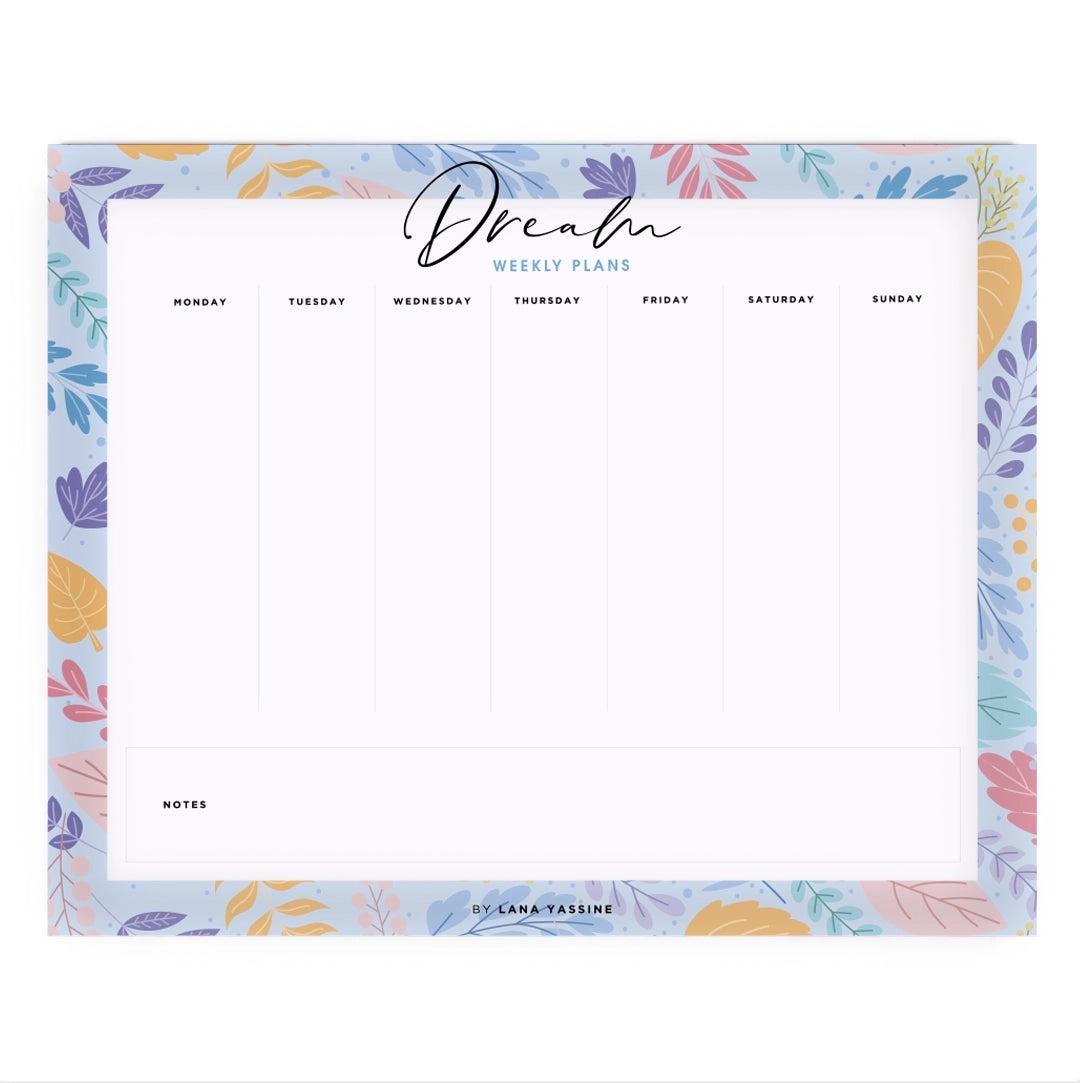 Dream Weekly Desk Planner