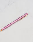 Branded Metallic Pink Pen