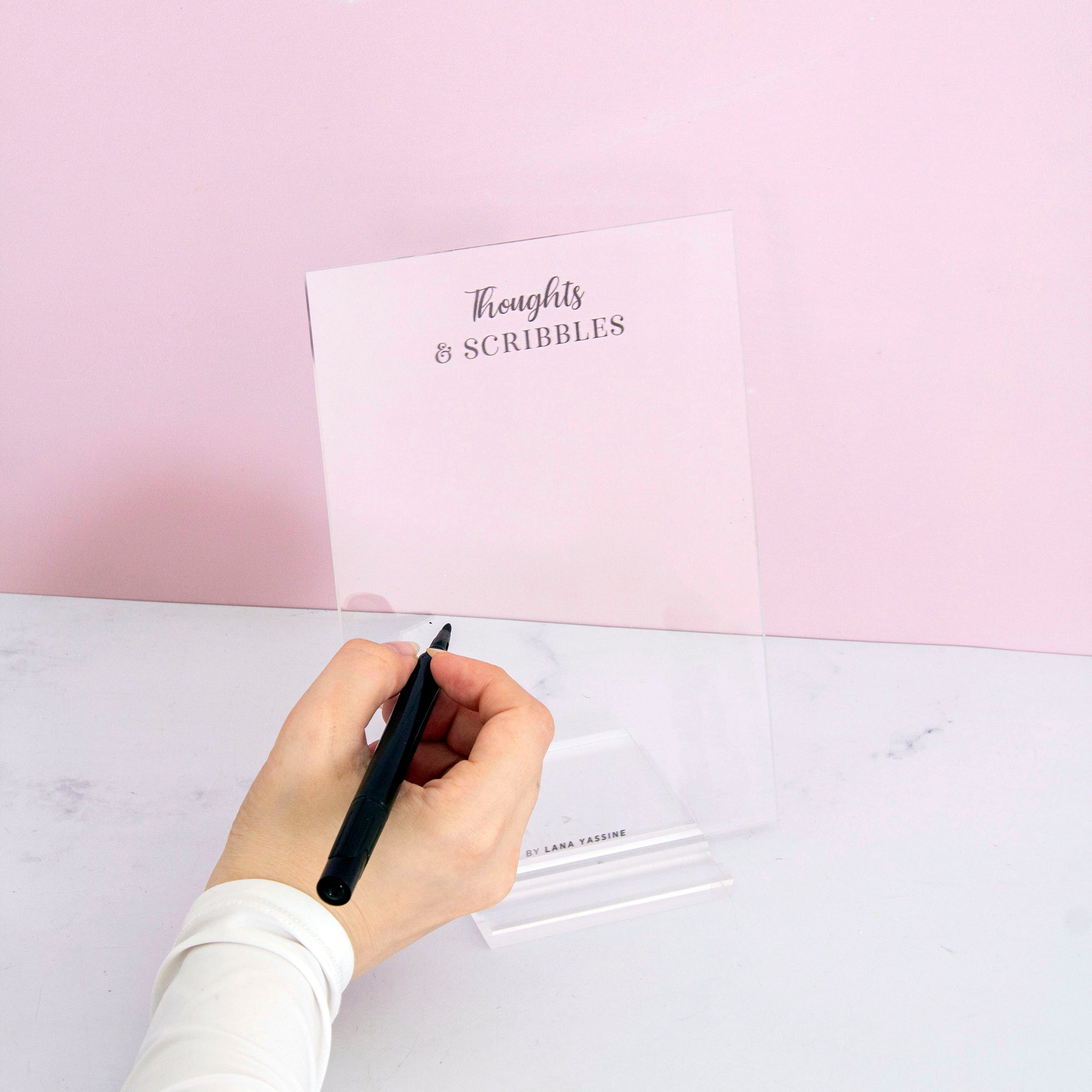Acrylic Desk Stand - Thoughts & Scribbles