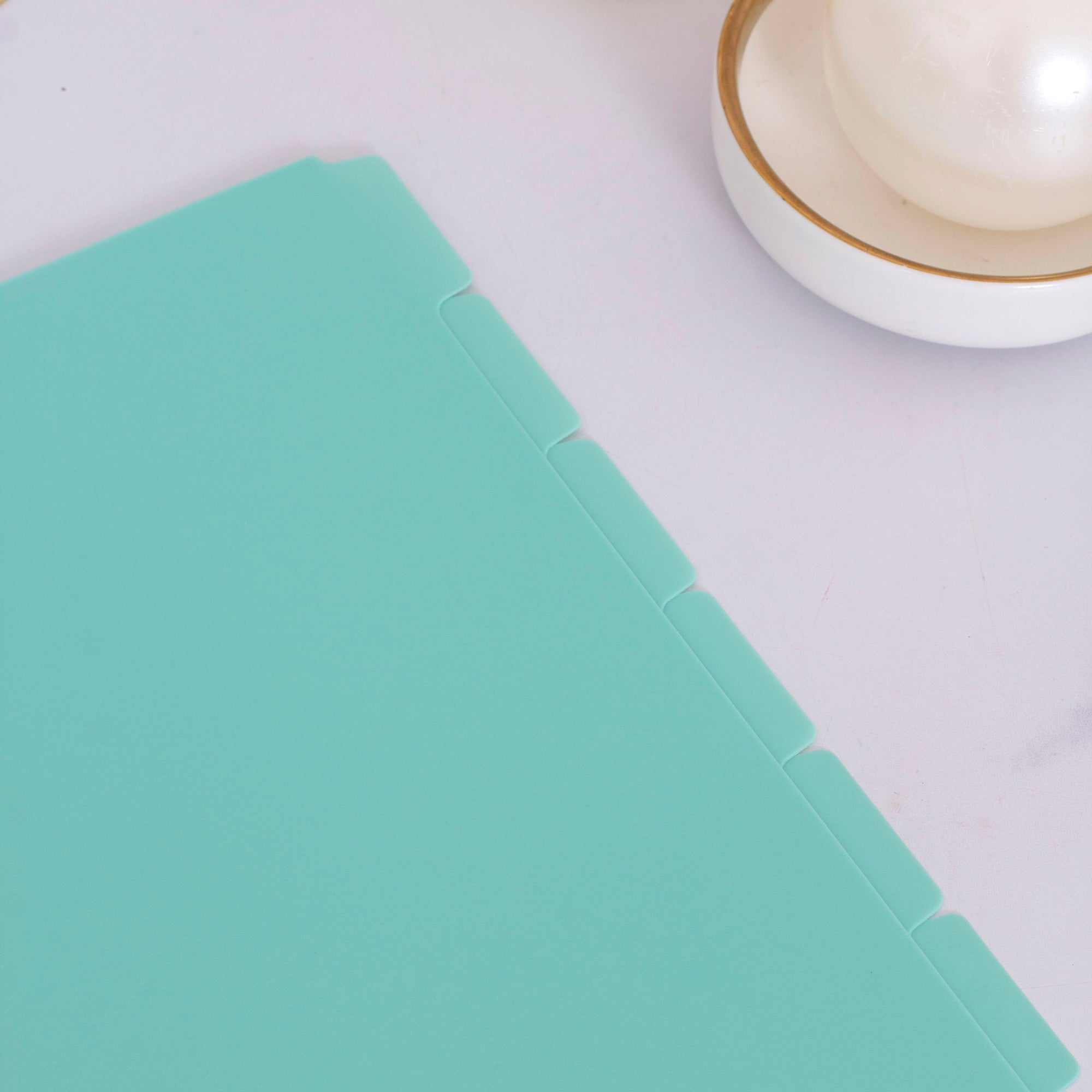 Turquoise Binder Divider Tabs A5