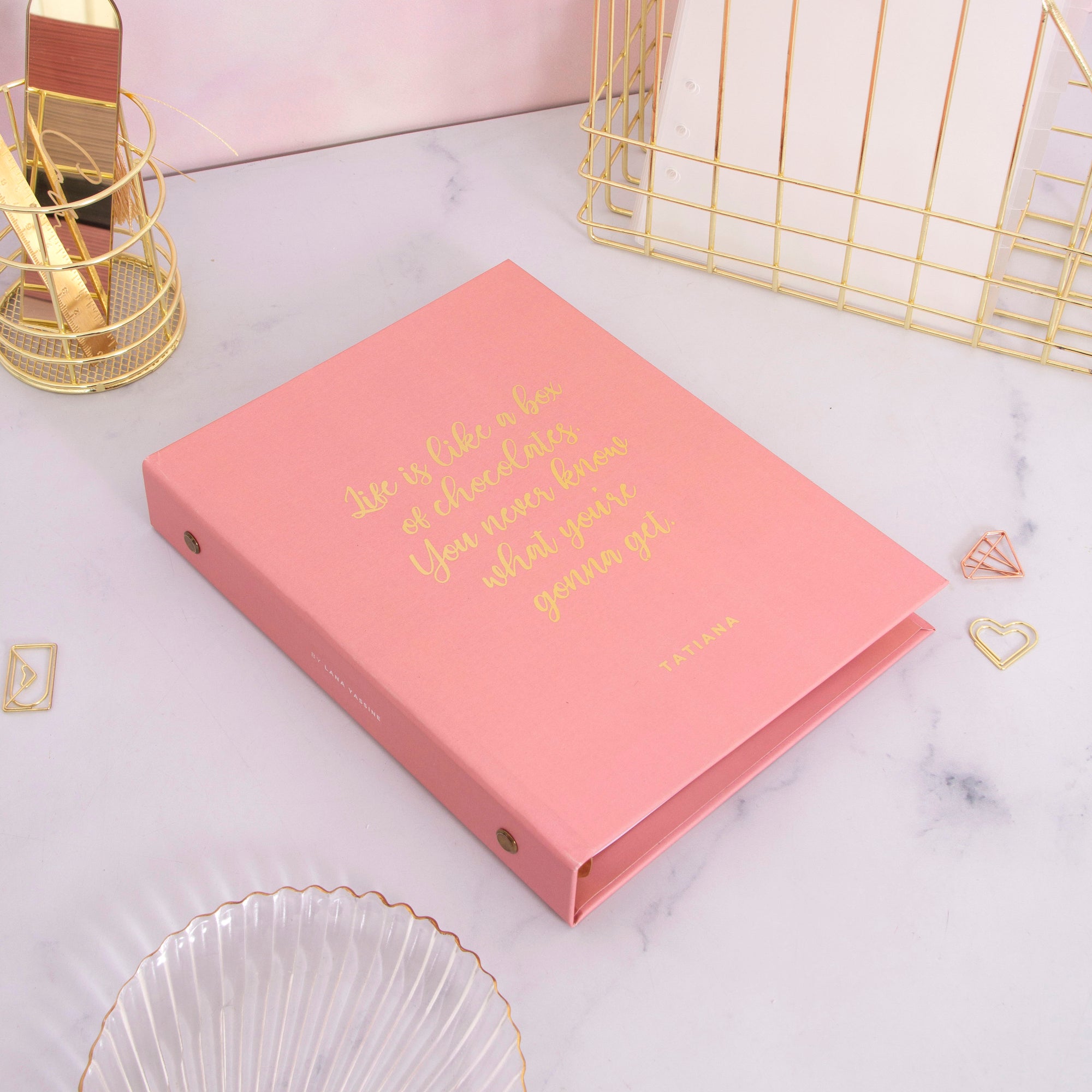 Any Script Quote Foil Binder