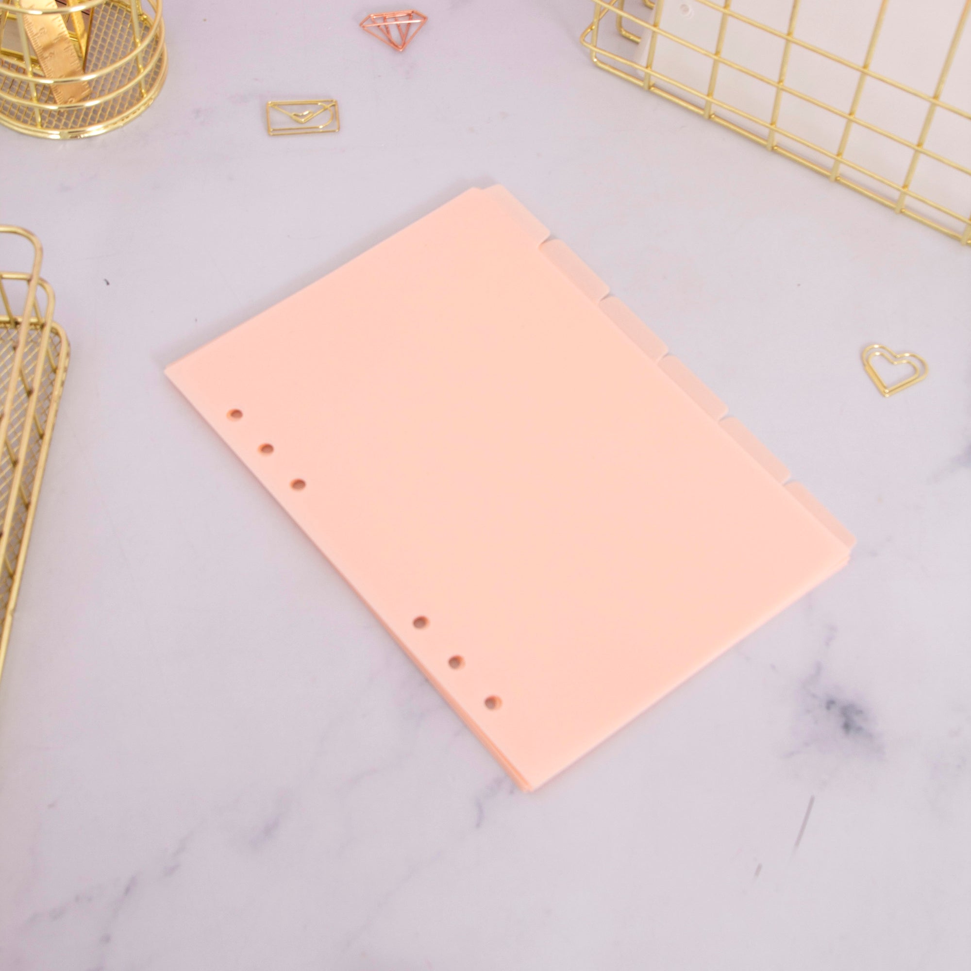 Peach Binder Divider Tabs A5