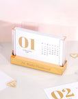 2025 Calendar Cards for Acrylic Gold Desk Stand