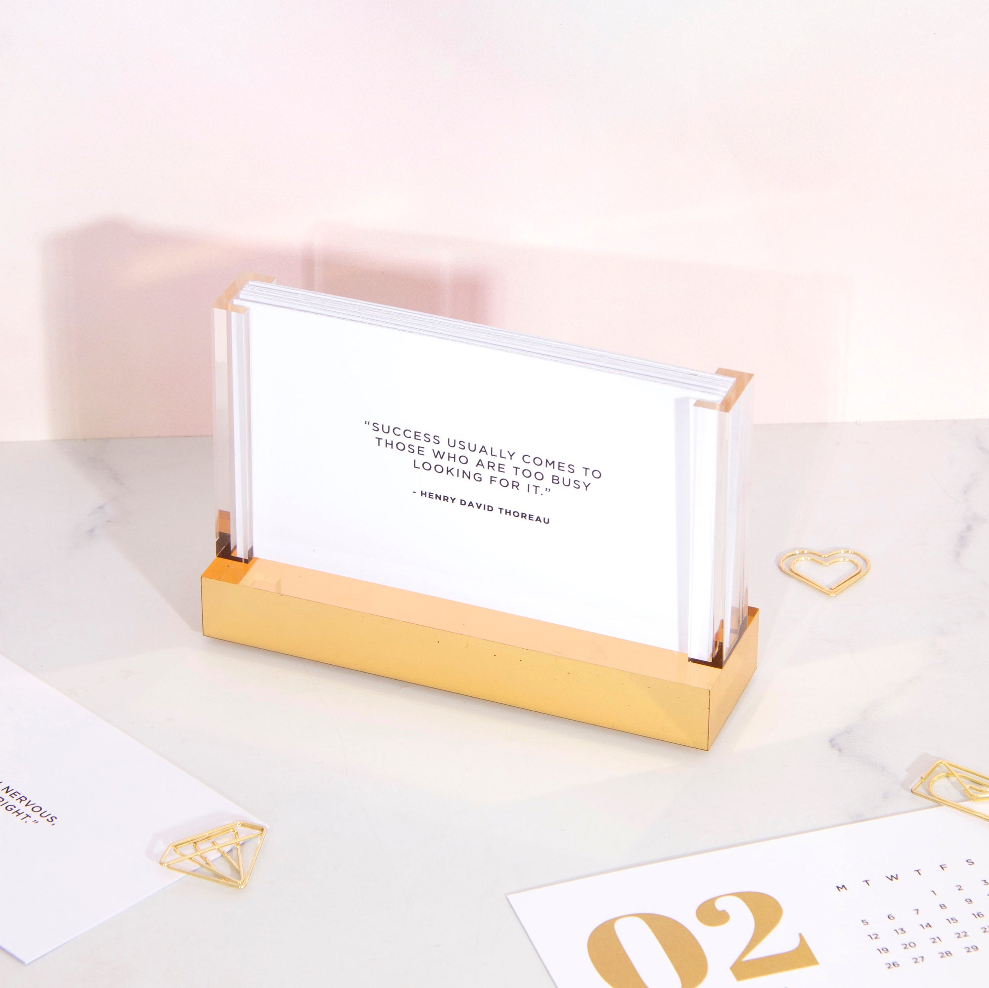 Acrylic Gold Desk Stand