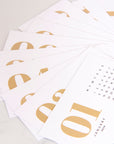 2025 Calendar Cards for Acrylic Gold Desk Stand