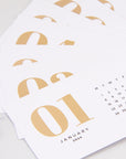 2025 Calendar Cards for Acrylic Gold Desk Stand