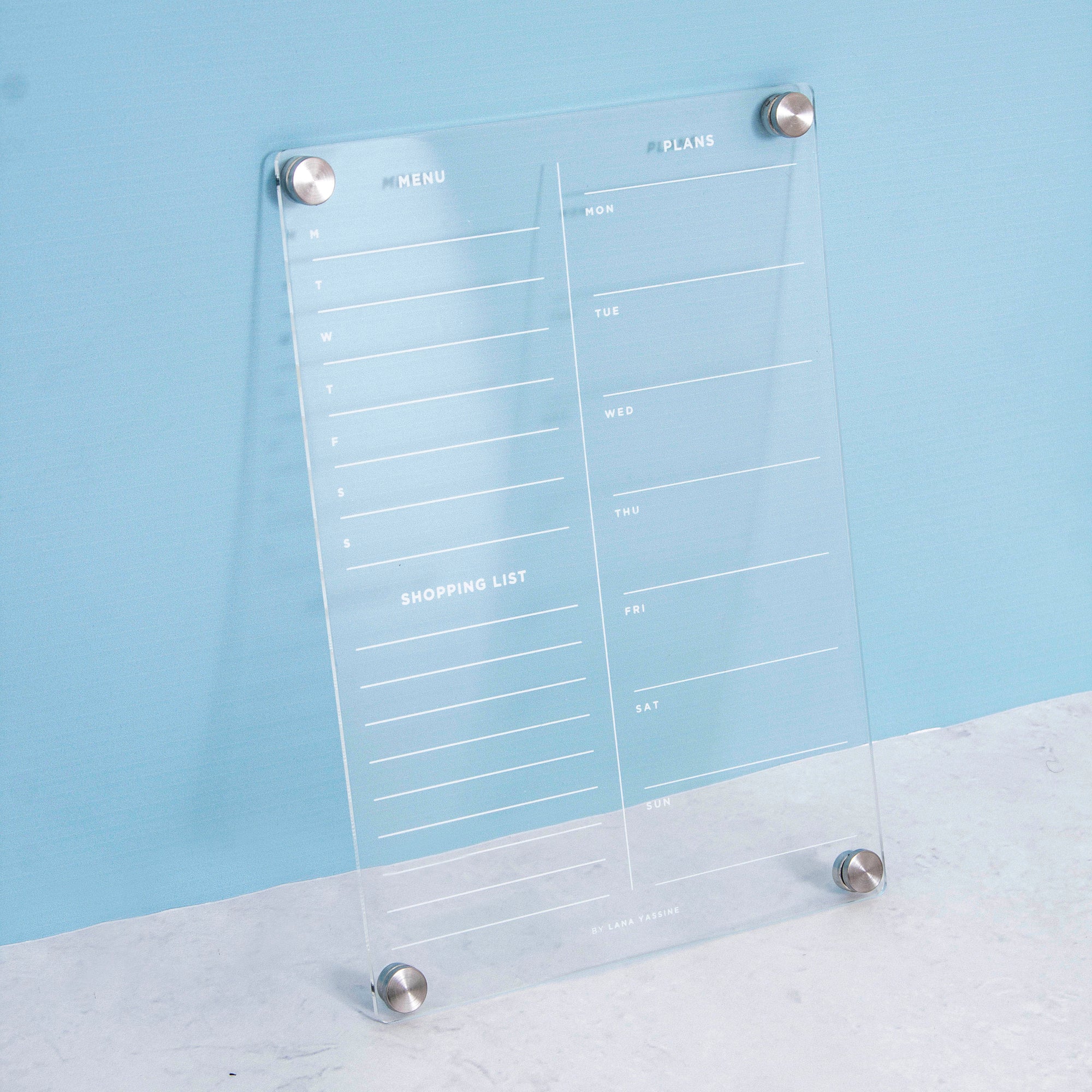 Weekly Calendar & Planner Acrylic Fridge Board
