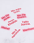 Anti-Social Lebanese Pink Sticker Pack