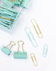 Paper Clips & Pins Bundle Light Turquoise