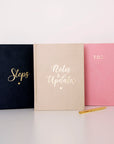 Initials Nude Vegan Leather Lined Notebook