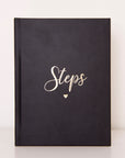 Any Name Black Vegan Leather Lined Notebook