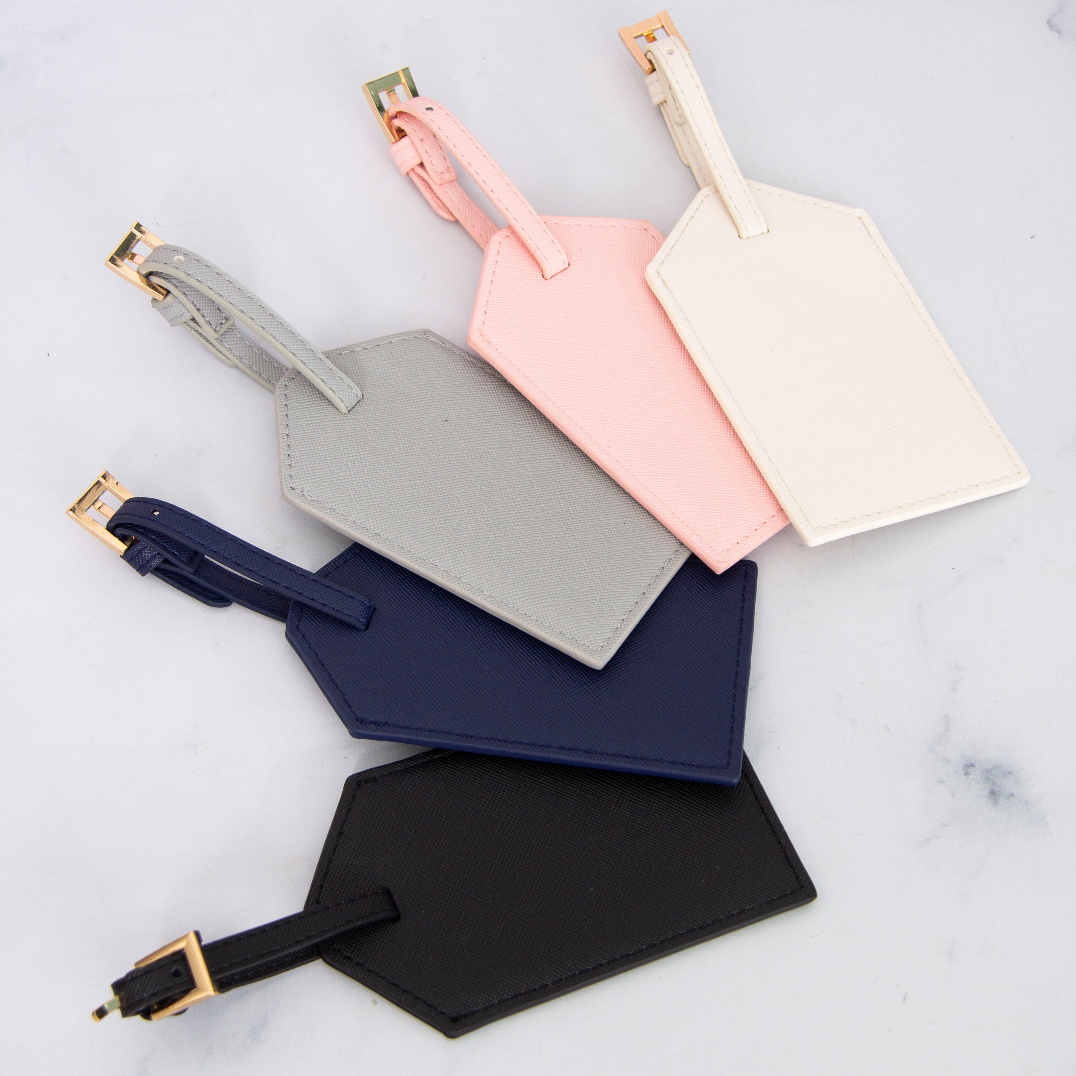 Black Vegan Leather Luggage Tag – By Lana Yassine