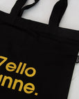 7ello 3anne Black Tote Bag