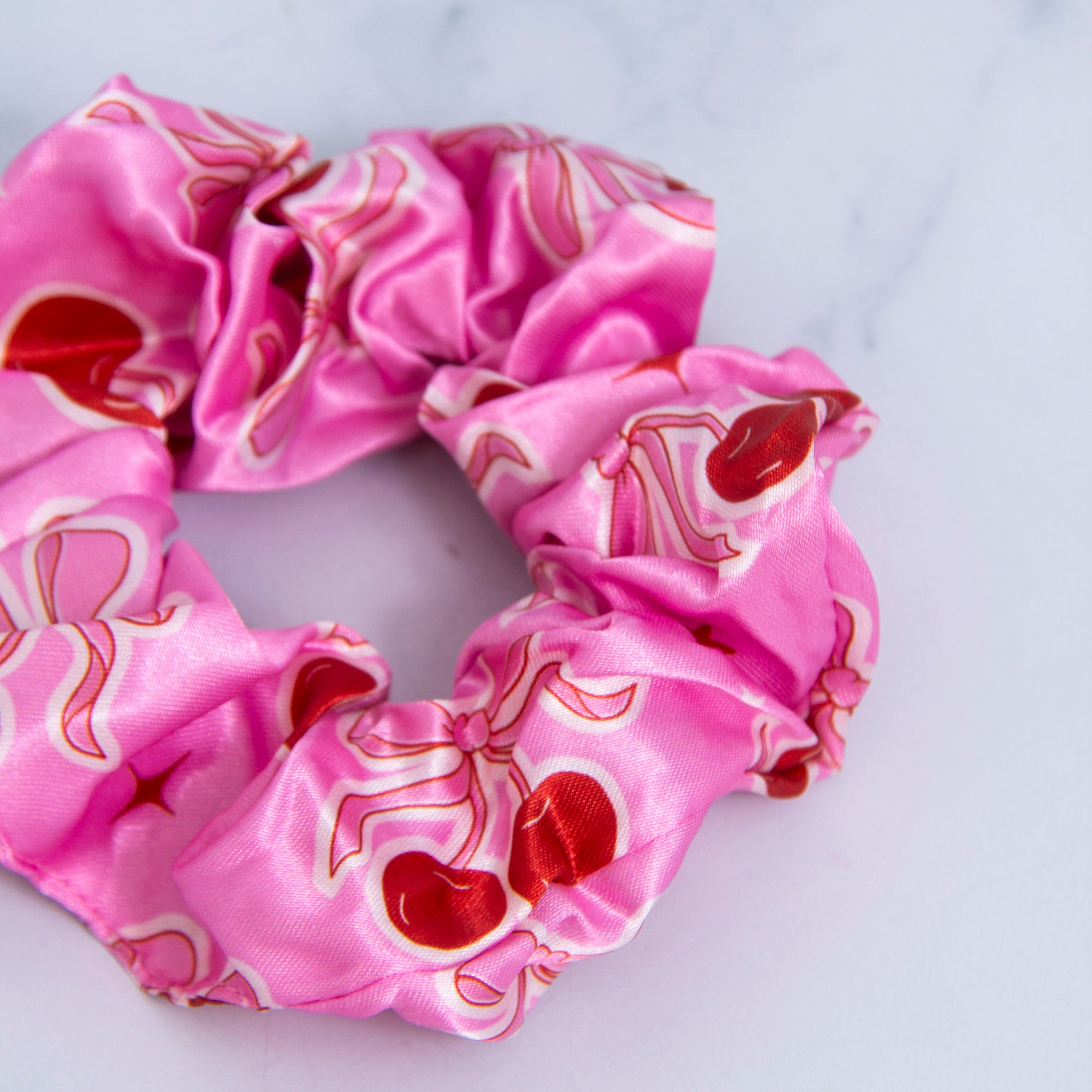Cherry on Top Satin Scrunchie