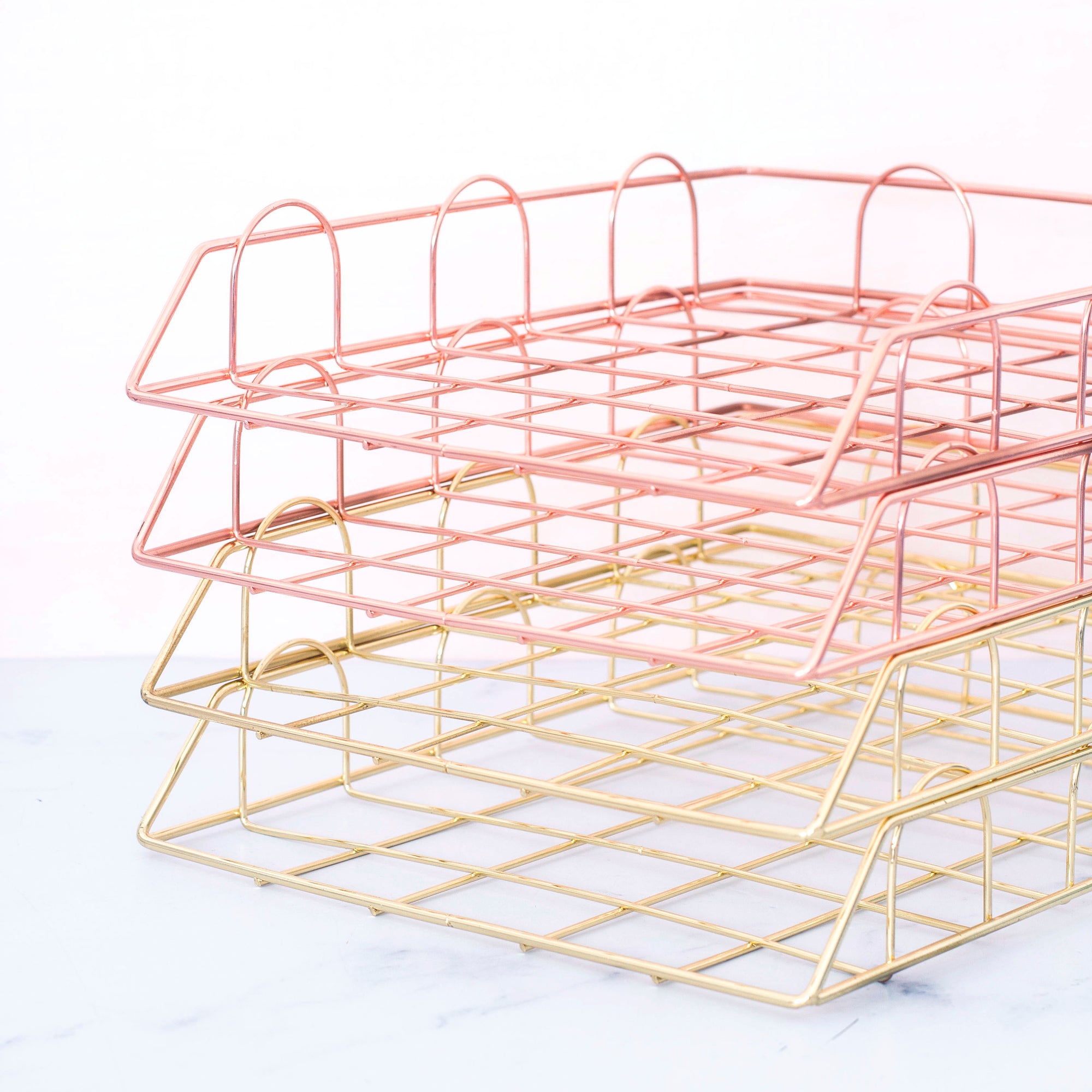 Wire Gold Paper Rack