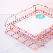 Load image into Gallery viewer, Wire Rose Gold Paper Rack
