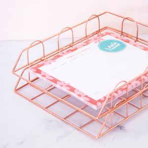 Wire Rose Gold Paper Rack