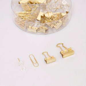 Paper Clips & Pins Bundle Gold
