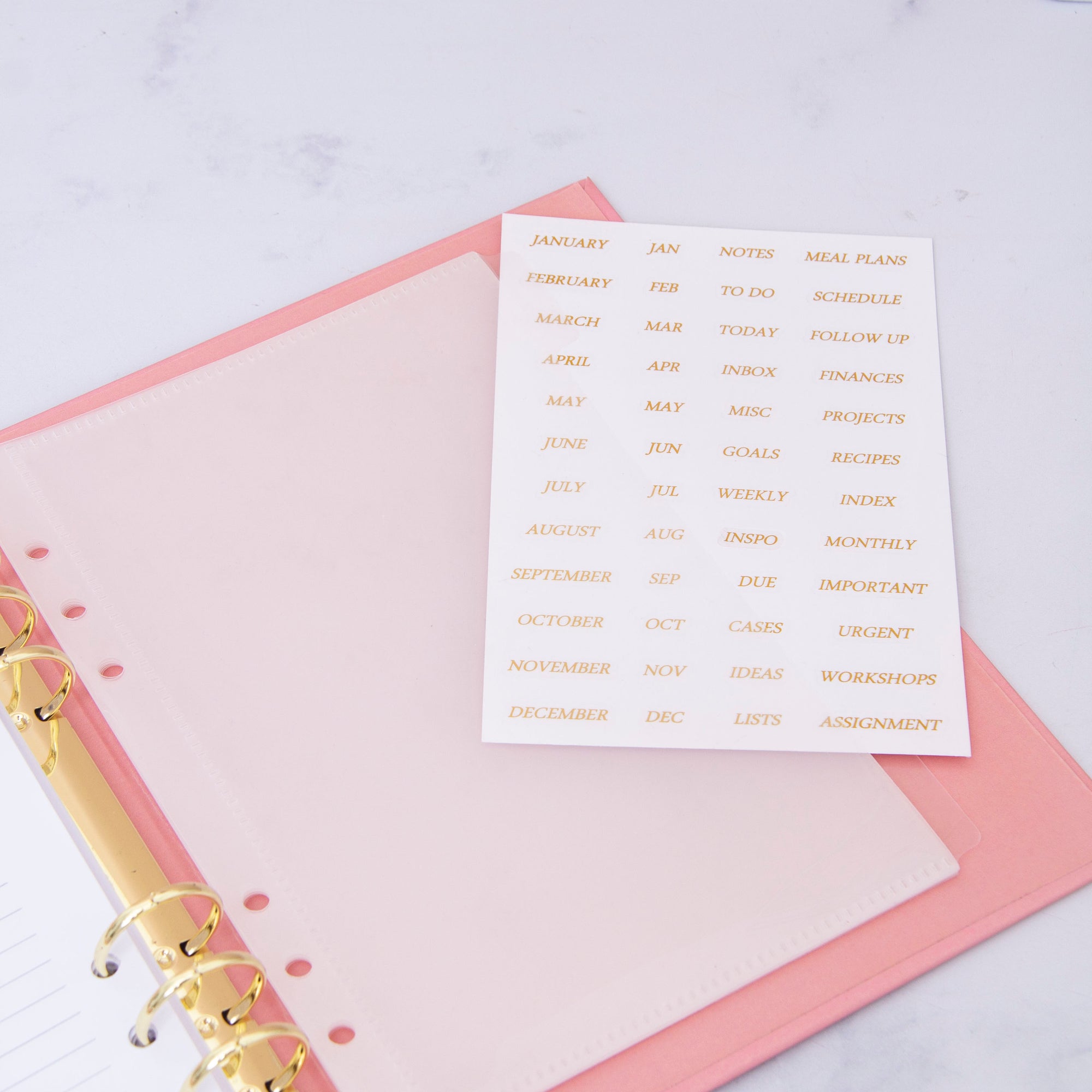 Clear Binder Divider Tabs with Envelope A5