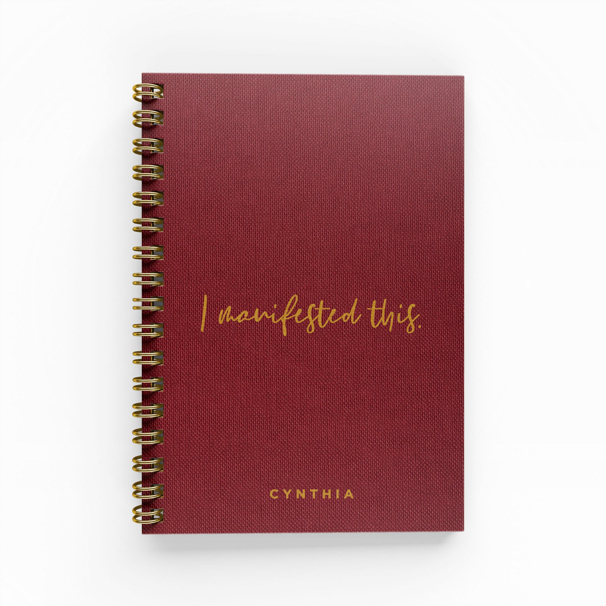 I Manifested This Linen Touch Foil Lined Notebook