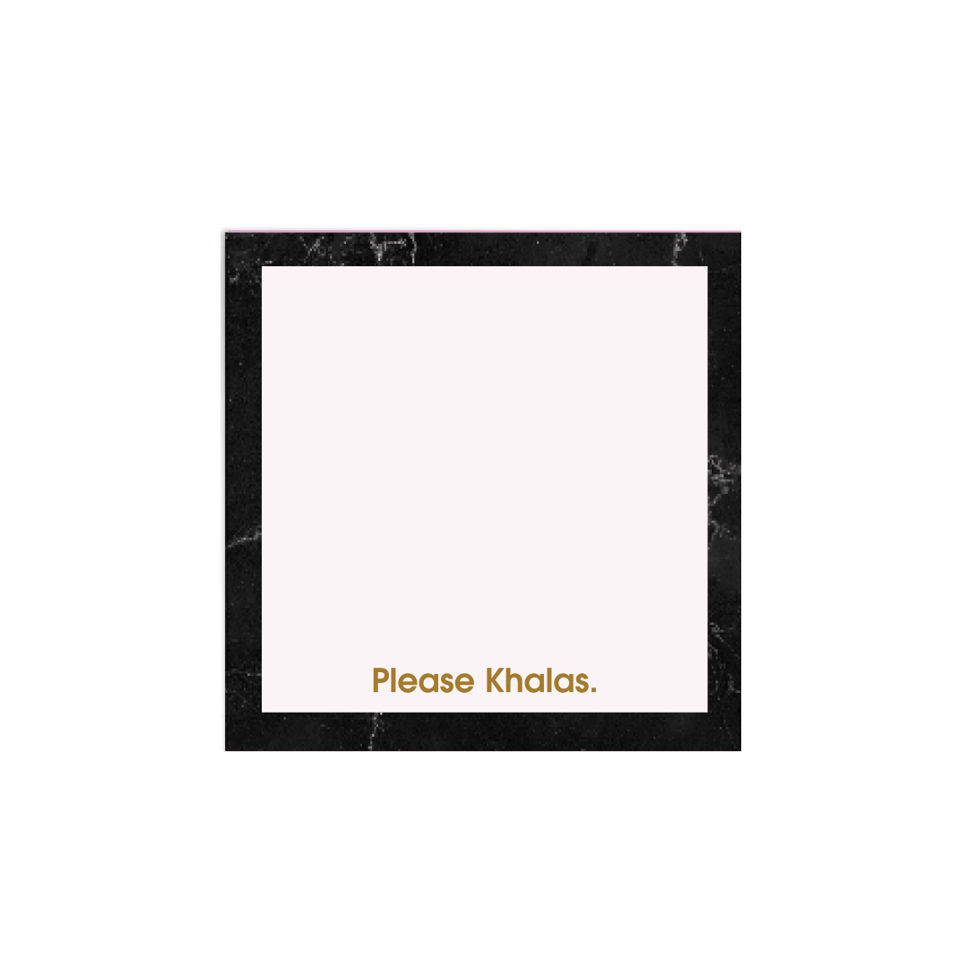 Please Khalas Black Mini Notepad