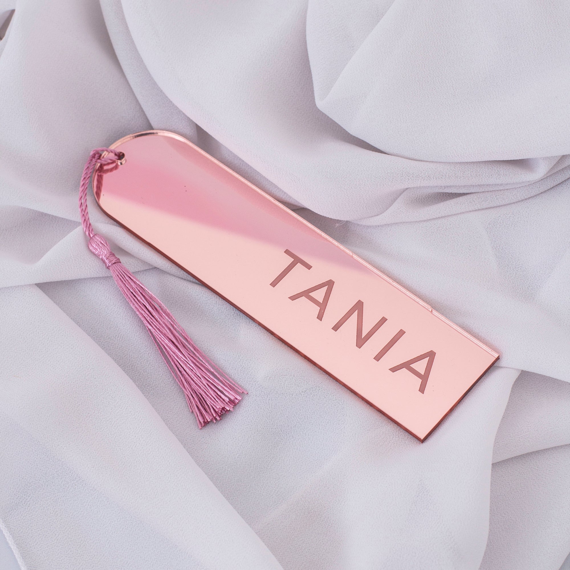 Rose Gold Acrylic Bookmark