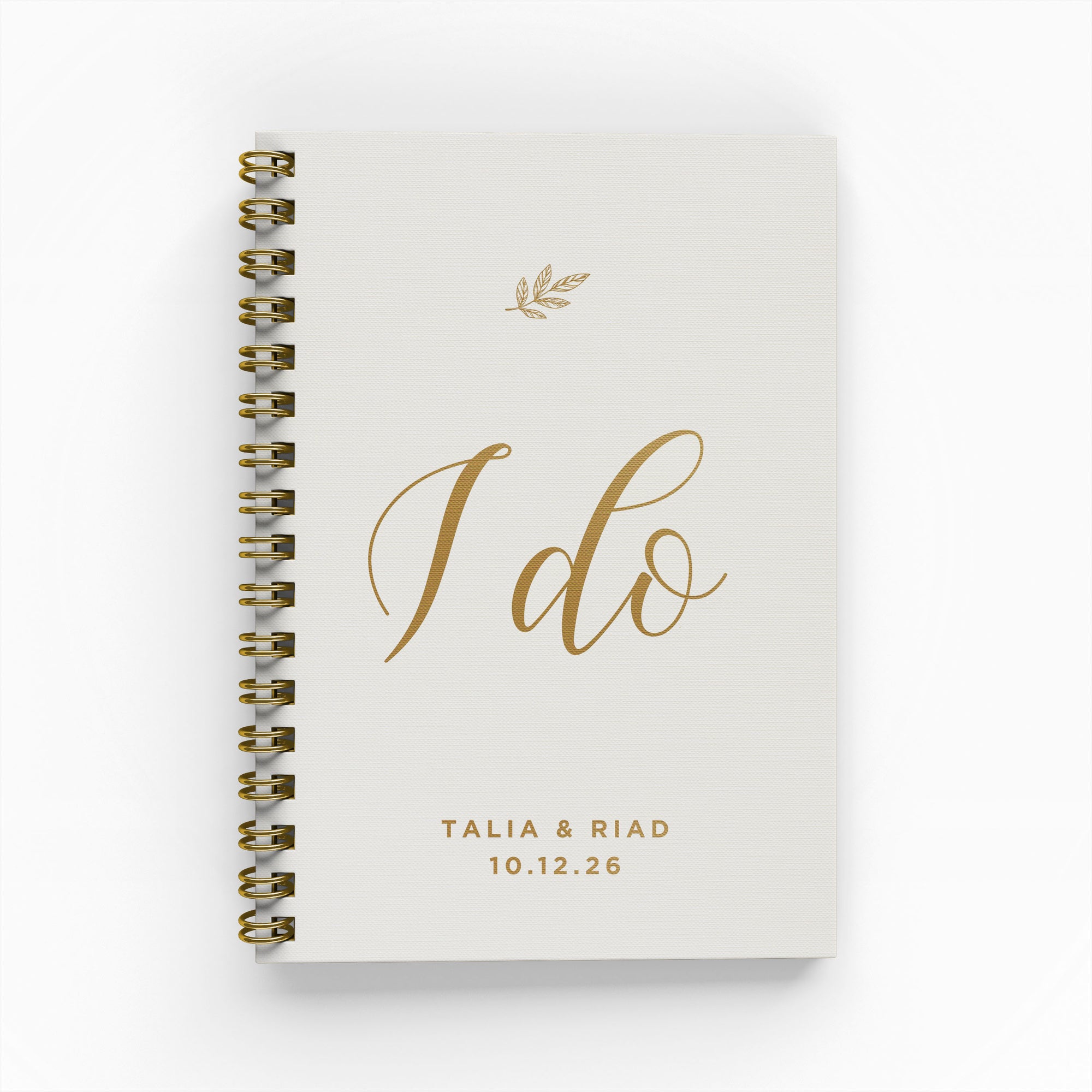 I Do Linen Touch Foil Wedding Planner