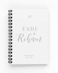 Playful Names Foil Wedding Lined Notebook