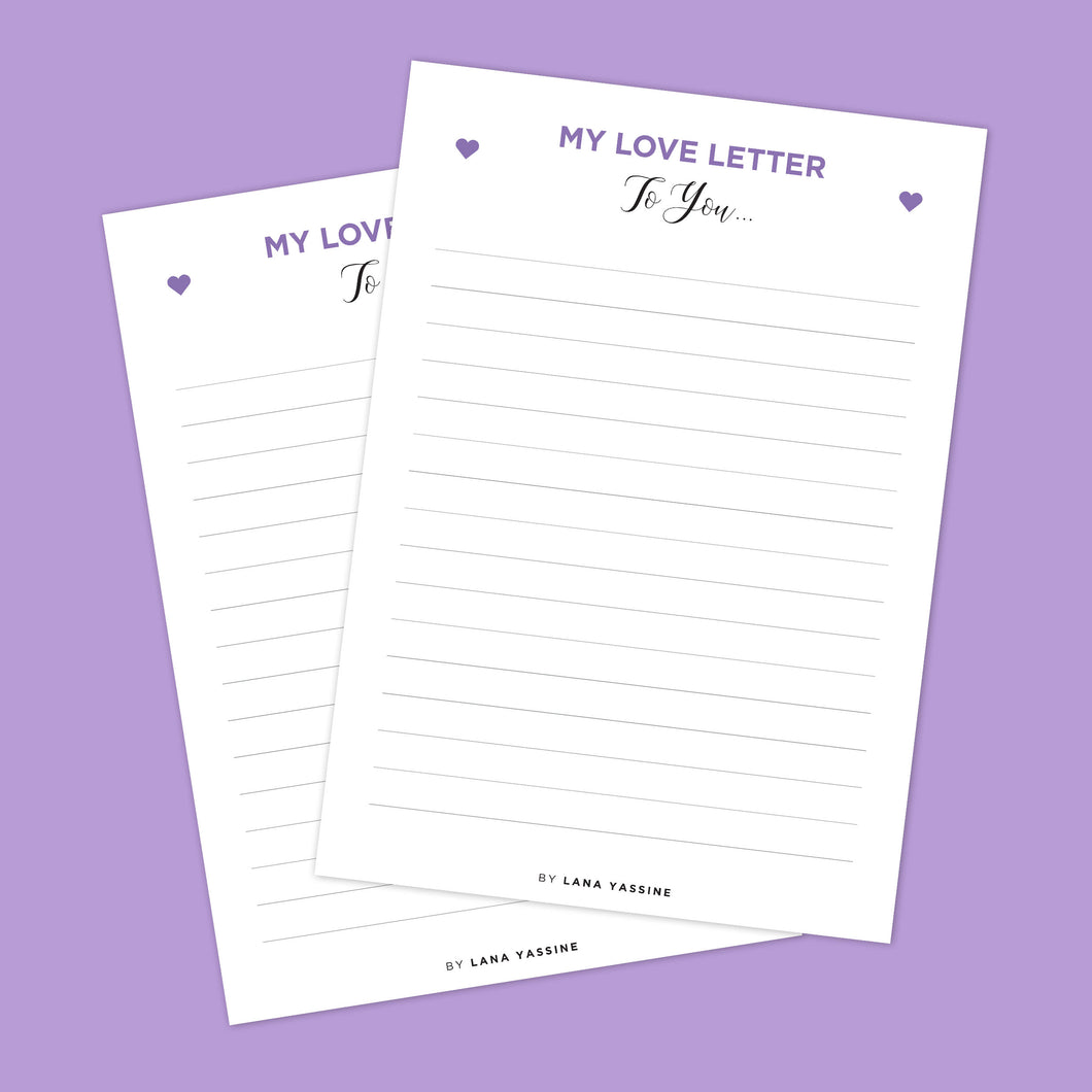 Love Letter/Song Free Printable