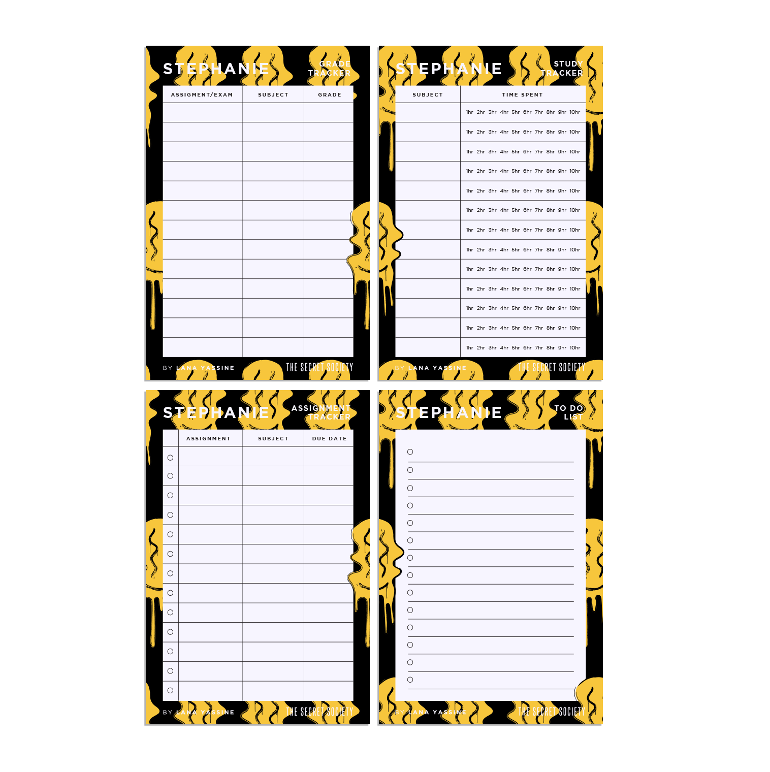 Keep Smiling Student Study Desk Planner | The Secret Society