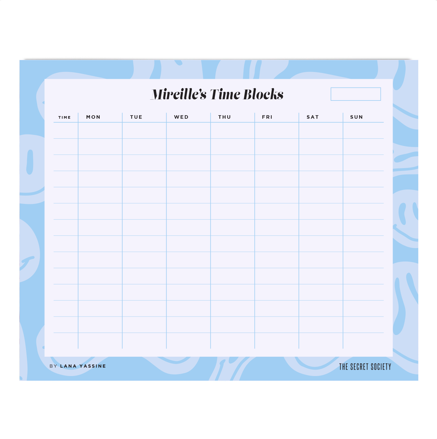 Smiley Time Blocks Weekly Desk Planner | The Secret Society