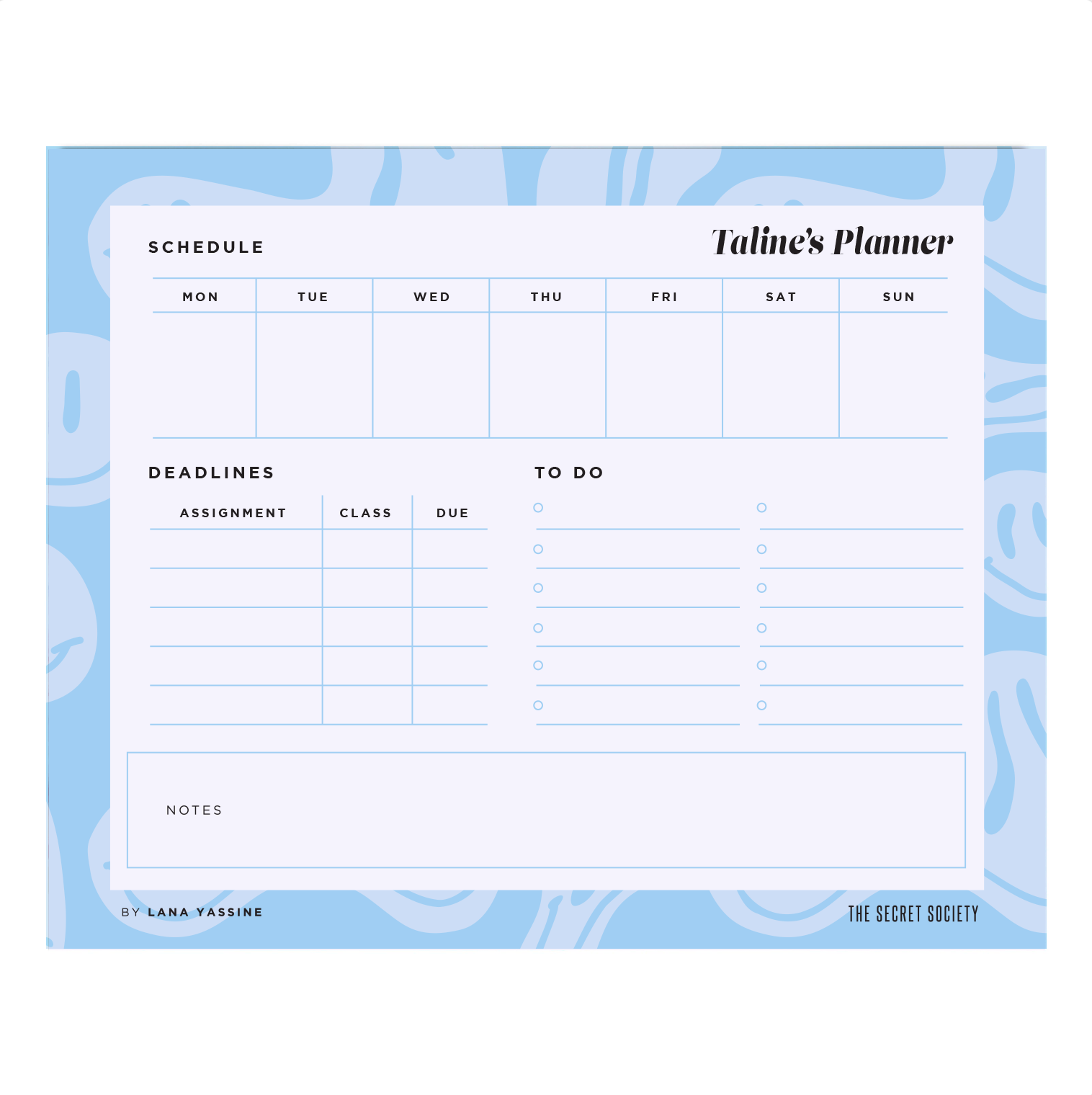 Smiley Compact Student Weekly Desk Planner | The Secret Society