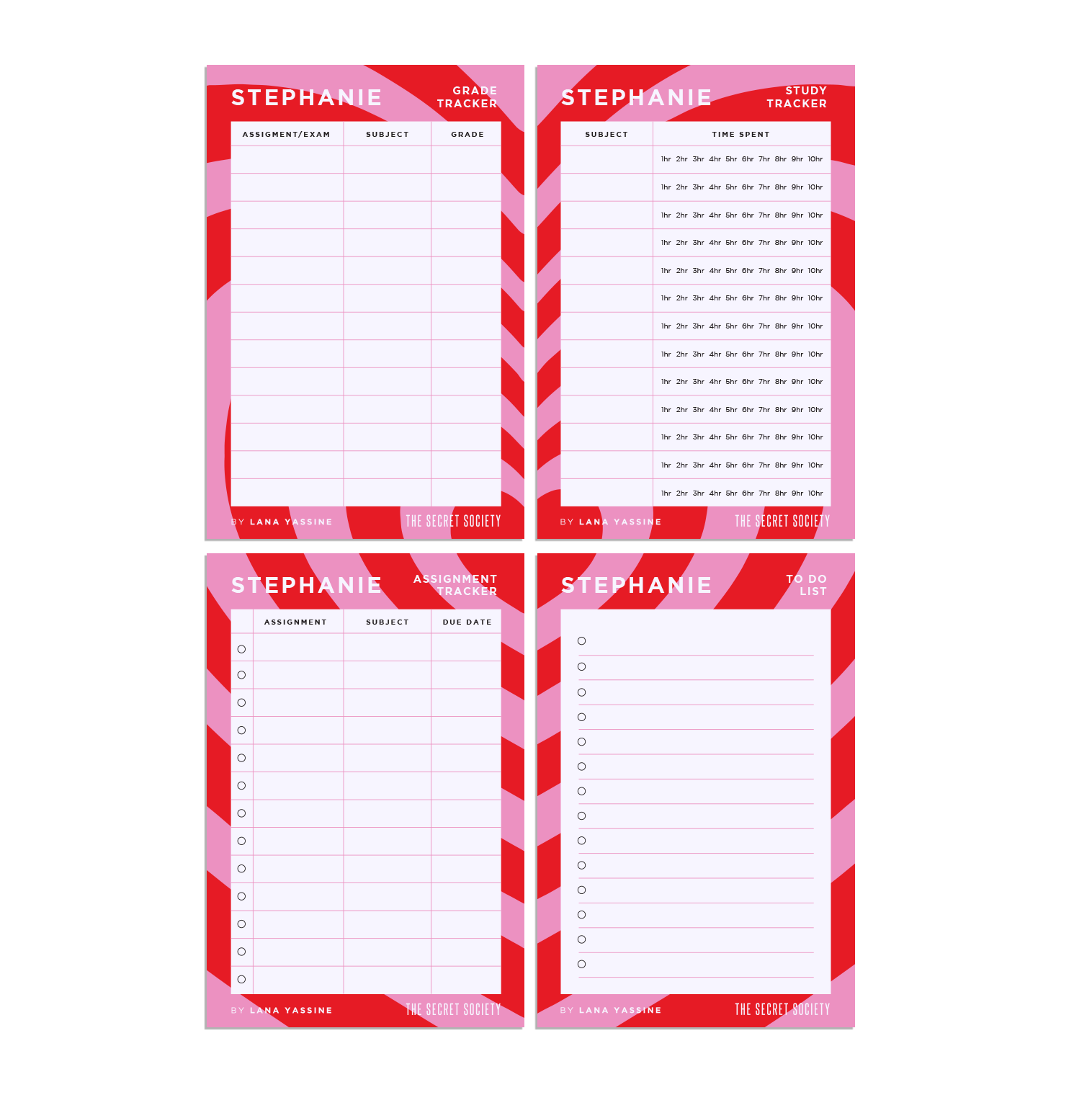 Power Puffs Student Study Desk Planner | The Secret Society