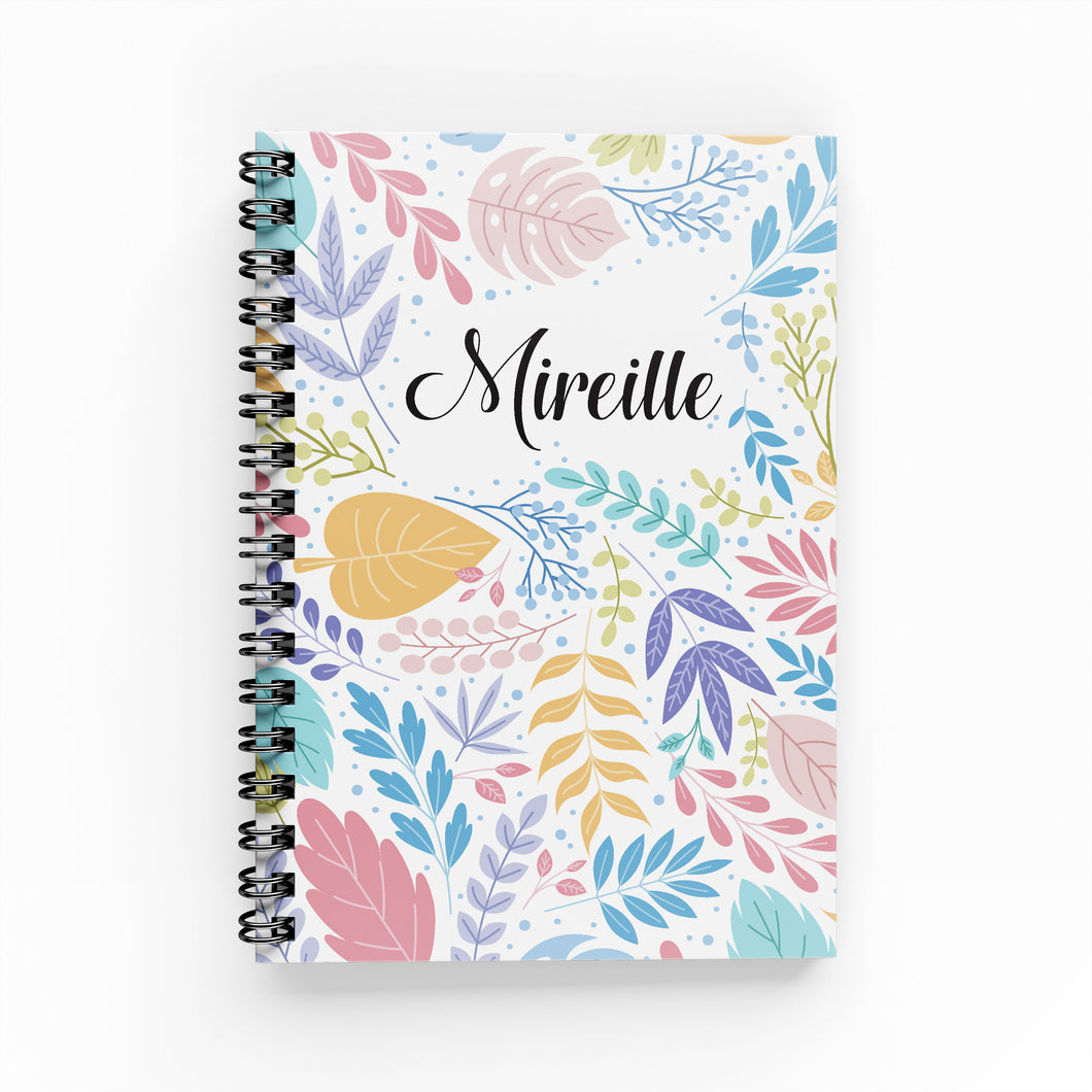 Colorful Leaves Lined Notebook - By Lana Yassine