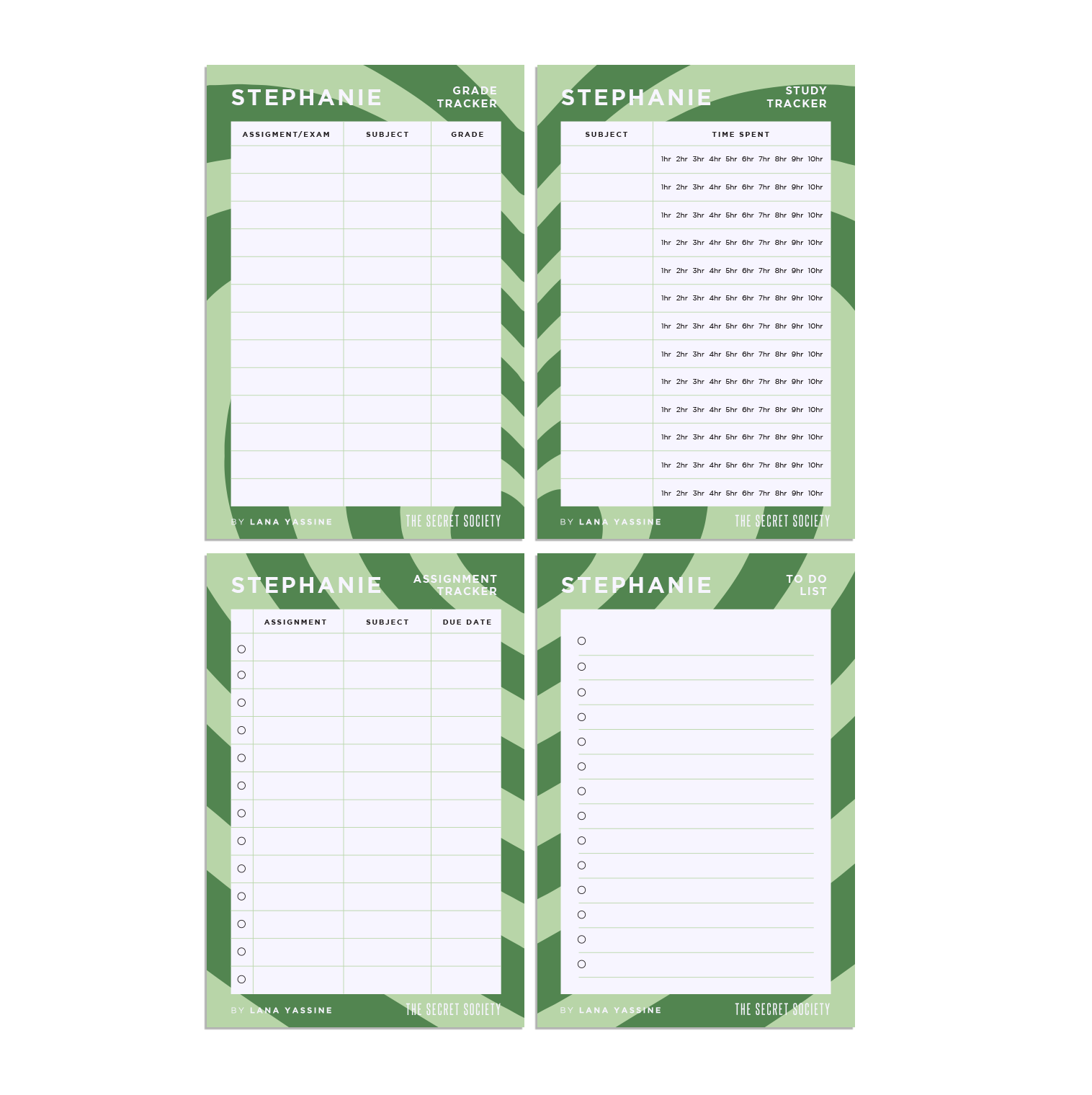 Power Puffs Student Study Desk Planner | The Secret Society