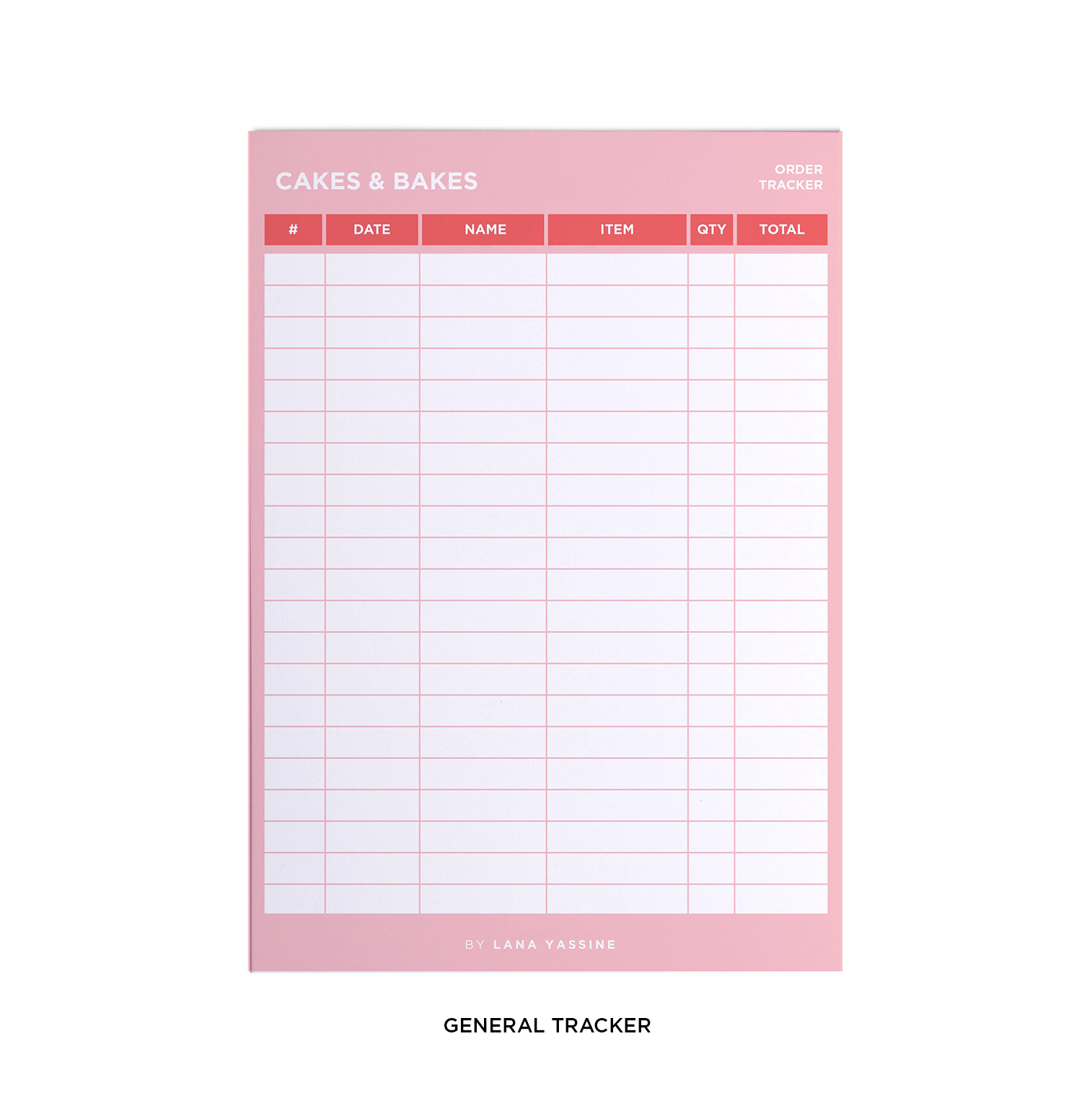 Colorful Order Tracker Desk Planner