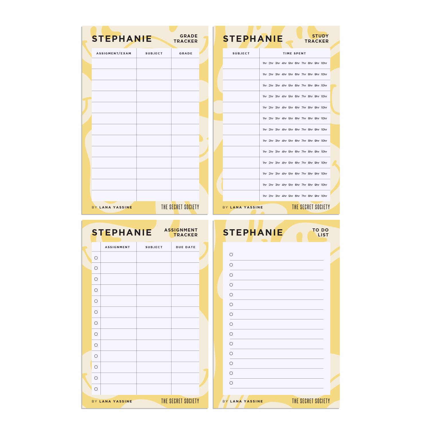 Smiley Student Study Desk Planner | The Secret Society