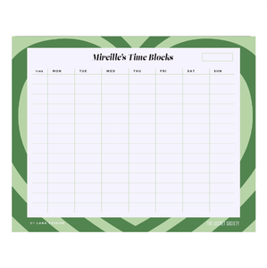 Power Puffs Time Blocks Weekly Desk Planner | The Secret Society