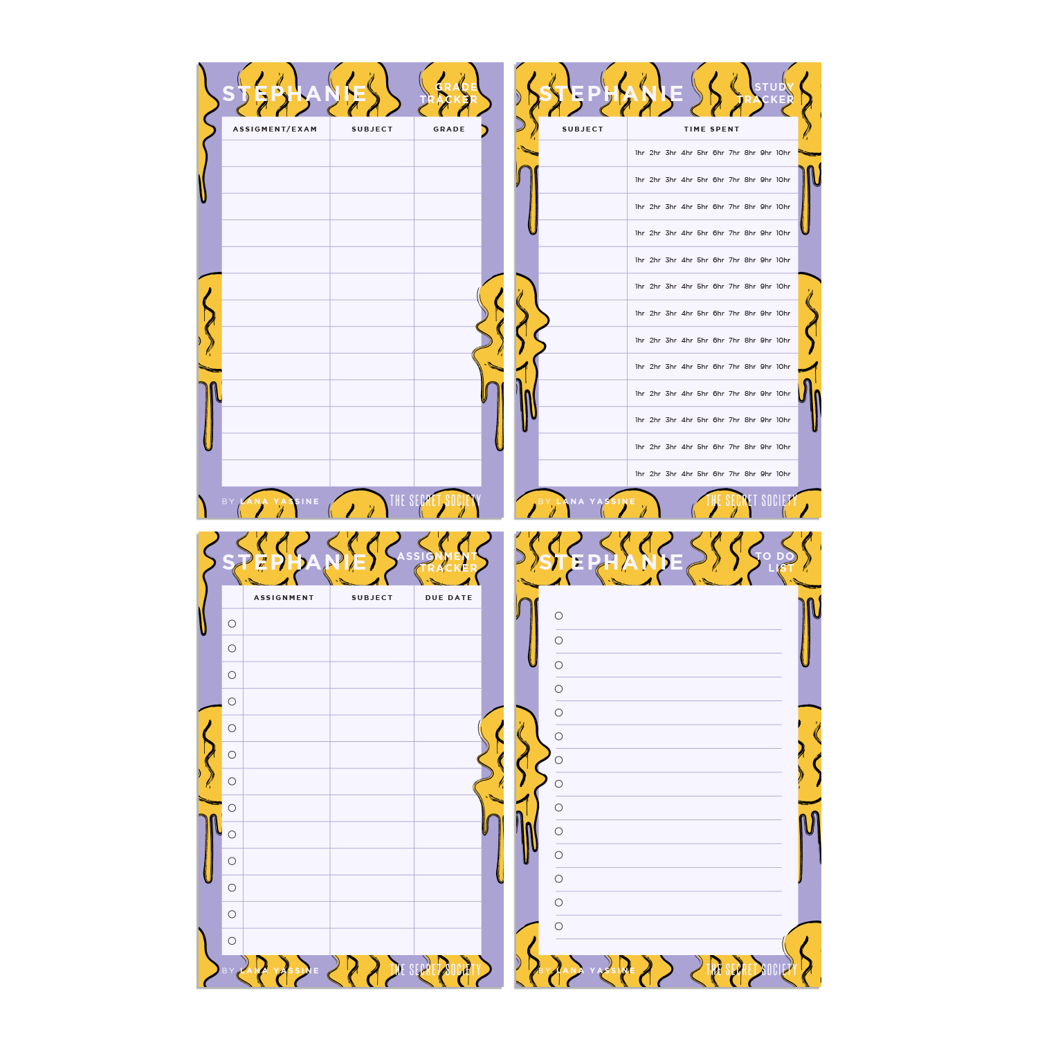 Keep Smiling Student Study Desk Planner | The Secret Society