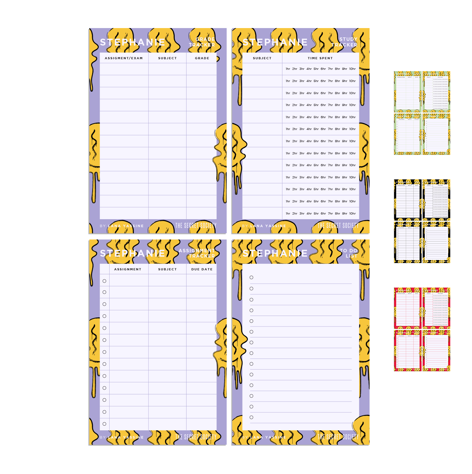 Keep Smiling Student Study Desk Planner | The Secret Society