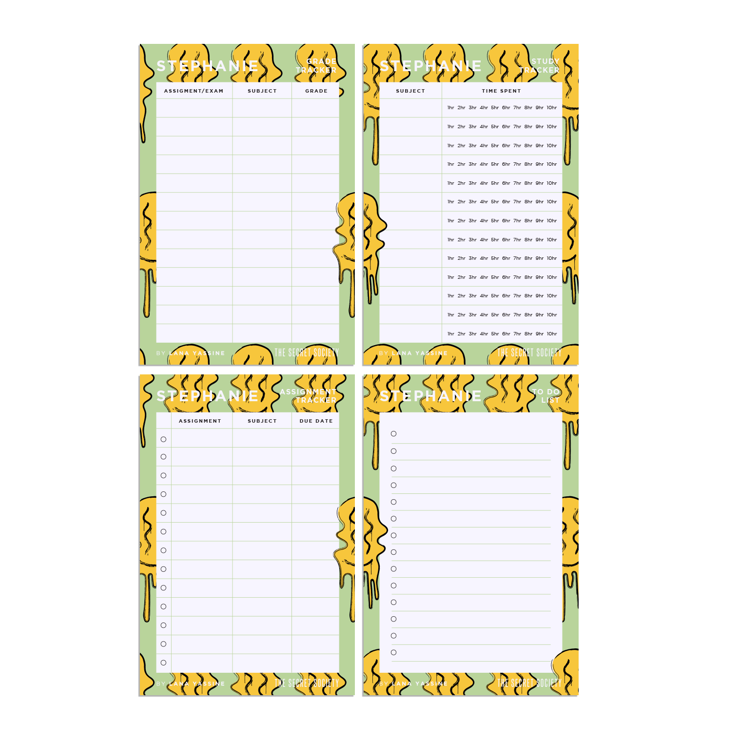 Keep Smiling Student Study Desk Planner | The Secret Society
