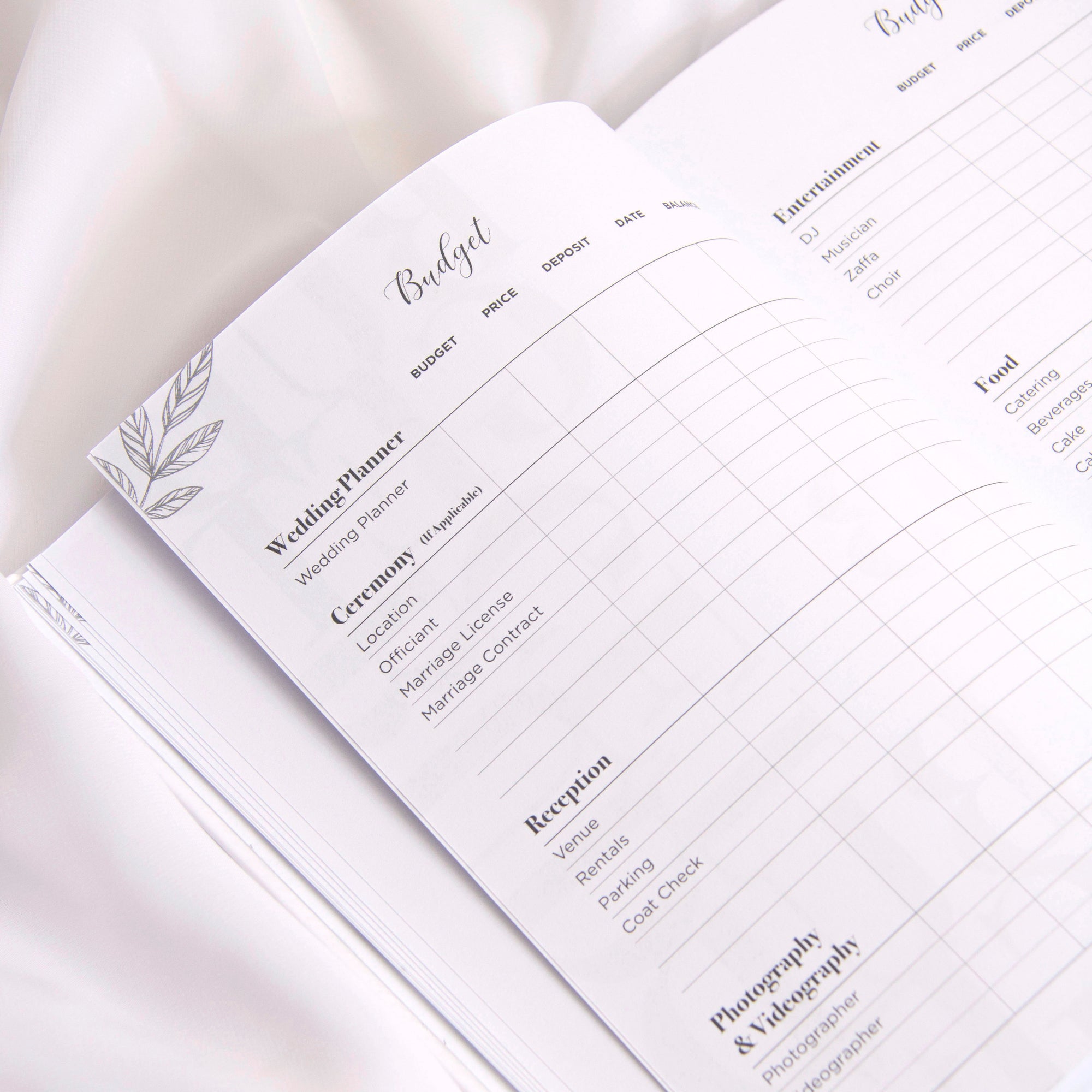 "I Do" Leather Wedding Planner with Rose Gold Foil