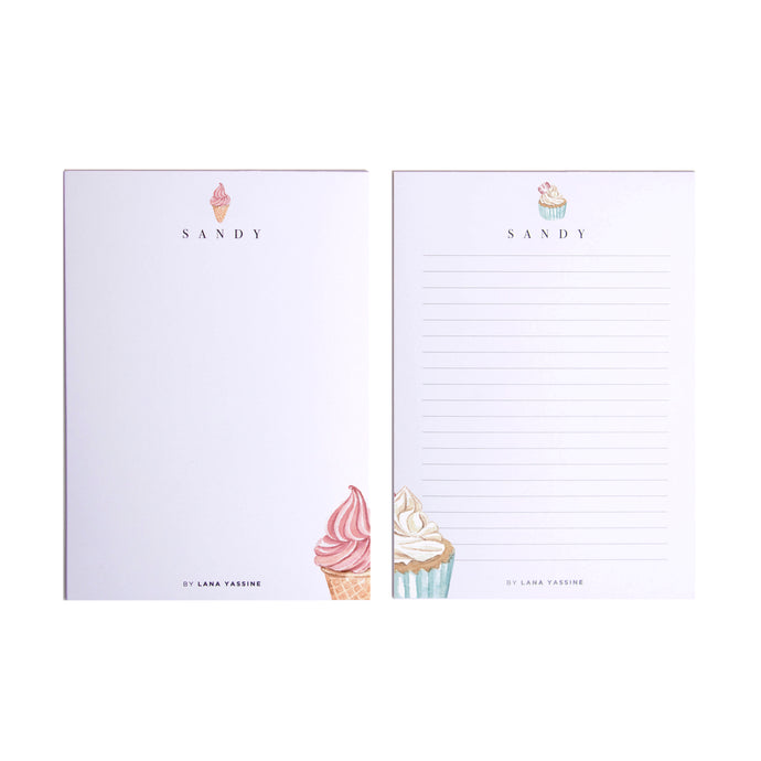 Personalized Desserts Note Pad - By Lana Yassine