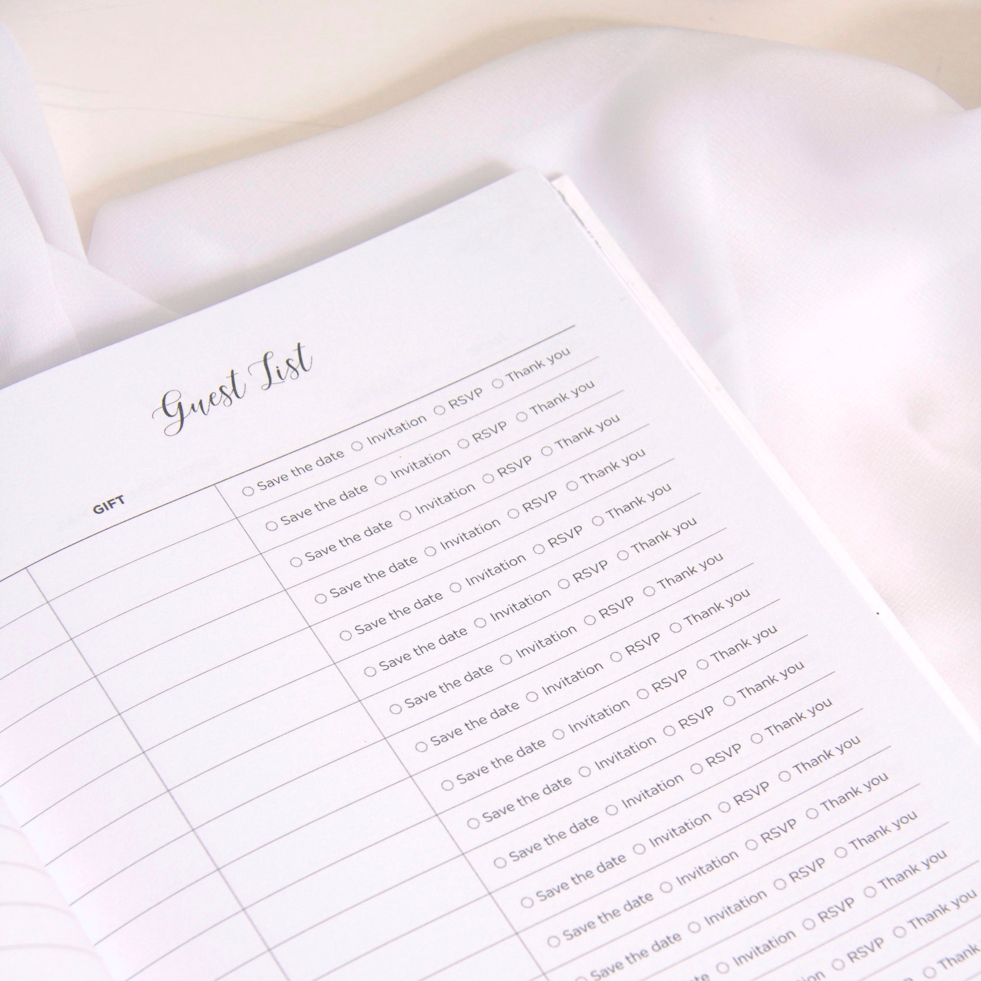 "I Do" Leather Wedding Planner with Silver Foil