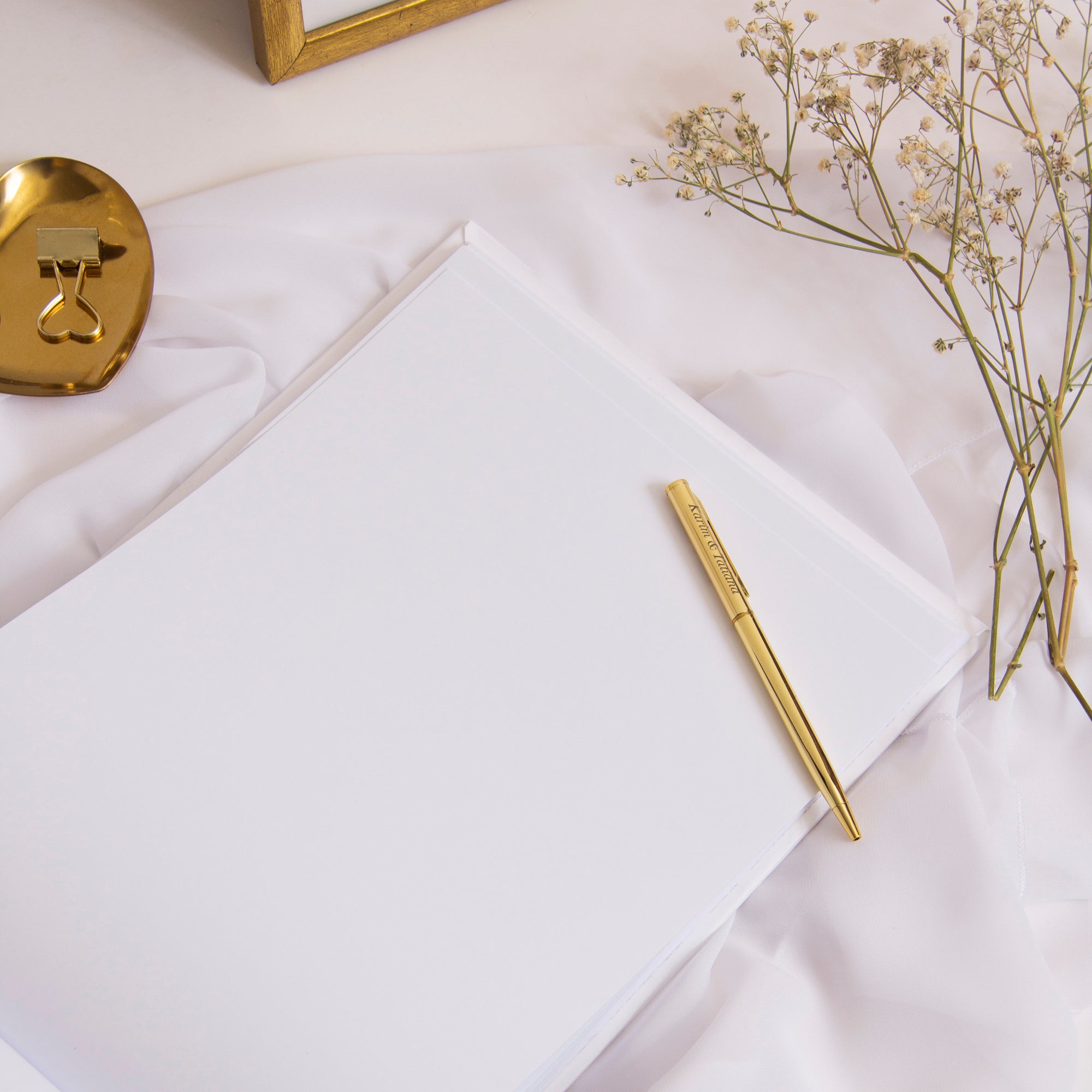 Classic Last Name Foil Wedding Guest Book